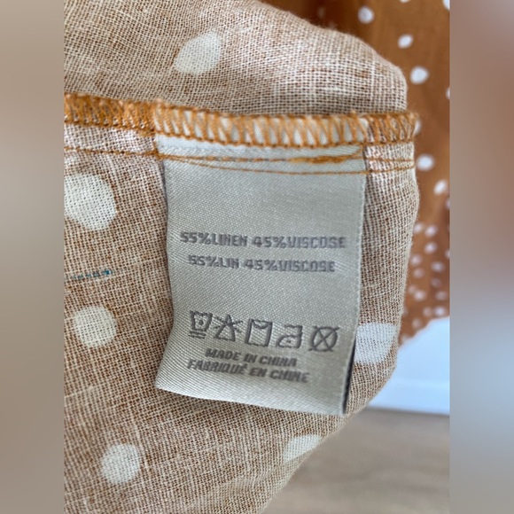 Charlie Paige Polka Dot Brown and White Dress with Pockets - Picture 2 of 6